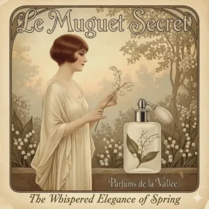 Vintage advertisement for a celebrated lily of the valley fragrance.