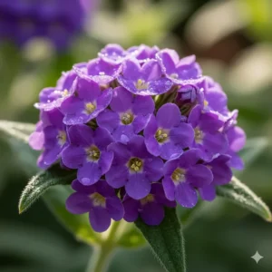 A vibrant purple heliotrope flower, the source of the classic, sweet, and powdery note in heliotrope perfumes.
