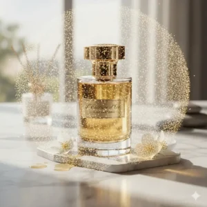 A visual representation of the intimate scent bubble created by a high-quality perfume with oil based formulation.
