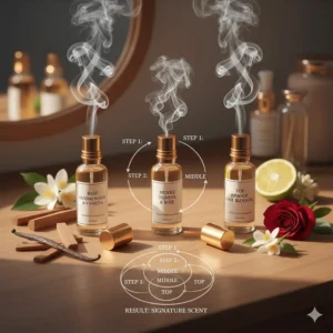 A guide on how to layer different perfume oils for women to create a unique and personalized signature scent.