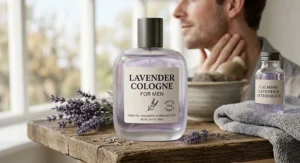 Calming lavender scent cologne crafted to relieve razor burn for men with sensitive skin